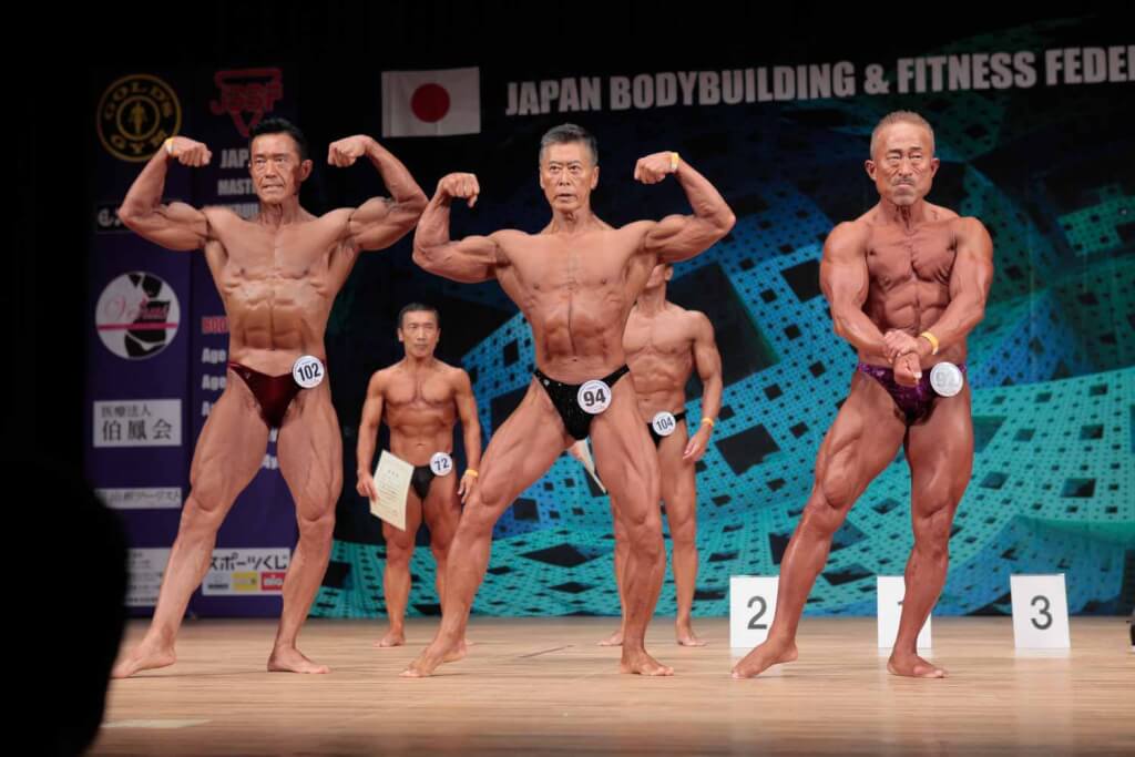 60歳以上級TOP3。角田信朗選手